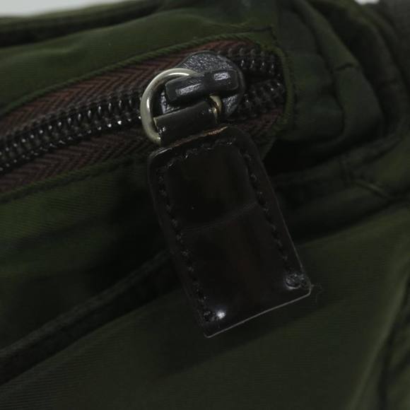 PRADA Shoulder Bag Nylon Khaki Auth 62076 - Picture 10 of 16
